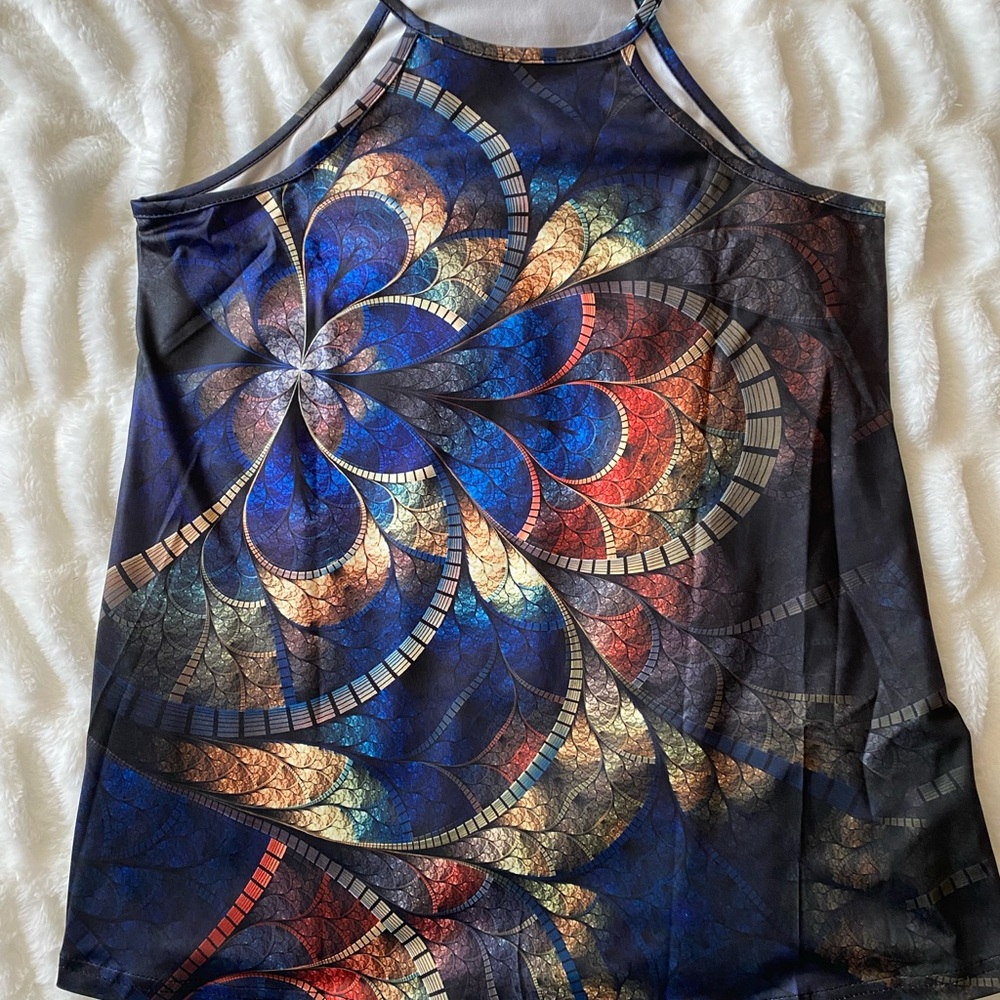 Colorful Abstract Halter Top - Picture 5 of 9